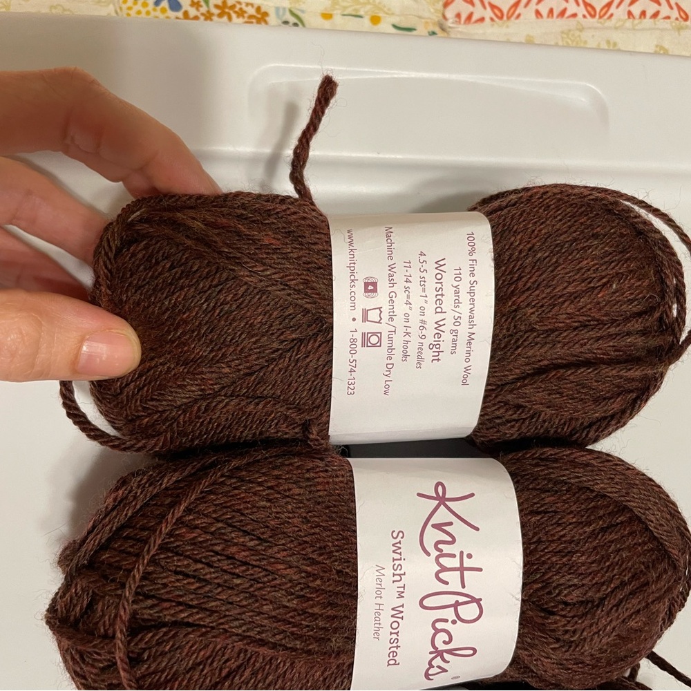 Knit Picks Swish Worsted Yarn Merlot Heather